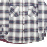 SPORTS AFIELD Mens Blue Grey White Checked Cotton Blend Jacket 2XL Button