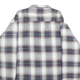 SPORTS AFIELD Mens Blue Grey White Checked Cotton Blend Jacket 2XL Button