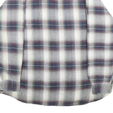 SPORTS AFIELD Mens Blue Grey White Checked Cotton Blend Jacket 2XL Button