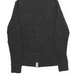 NIKE Womens Black Grey Zip Up Hoodie S Lightweight Cotton Blend