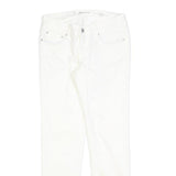 LEVI'S Womens Jeans White Slim Skinny Cotton Blend W25 L26 Stylish Zip Closure