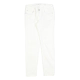 LEVI'S Womens Jeans White Slim Skinny Cotton Blend W25 L26 Stylish Zip Closure