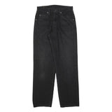WRANGLER Mens Black Regular Fit Straight Denim Jeans W30 L32 Classic Cotton