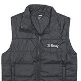 THE NORTH FACE Mens Black Relay Quilted Jacket M Polyester Zip Pocket Outdoor