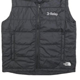 THE NORTH FACE Mens Black Relay Quilted Jacket M Polyester Zip Pocket Outdoor