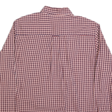 CHAPS Mens Red & Blue Check Shirt XL Button Down Collar Long Sleeve Classic Fit