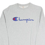 CHAMPION REVERSE WEAVE Mens Grey Crew Neck L Sweatshirt Cotton Blend Pullover