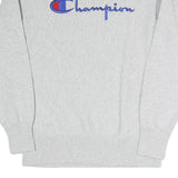 CHAMPION REVERSE WEAVE Mens Grey Crew Neck L Sweatshirt Cotton Blend Pullover