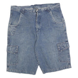 HANG TEN Mens Cargo Blue Shorts L W36 Cotton Blend Casual Pockets