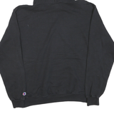 CHAMPION Mens Black Stand State Pullover Hoodie M Cotton Blend Casual