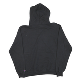 CHAMPION Mens Black Stand State Pullover Hoodie M Cotton Blend Casual