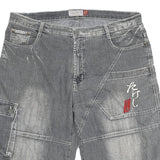 YELLOW BUCKET KING Mens Grey Cargo Shorts 3XL W38 Cotton Blend Casual