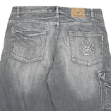 YELLOW BUCKET KING Mens Grey Cargo Shorts 3XL W38 Cotton Blend Casual