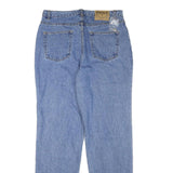 BOXX Mens Regular Fit Straight Blue Denim Jeans W34 L33 Classic Cotton Zip