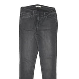 LEVI'S 710 Womens Slim Black Denim Raw W28 L29 Stretch Skinny Jeans