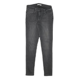 LEVI'S 710 Womens Slim Black Denim Raw W28 L29 Stretch Skinny Jeans