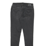 LEVI'S 710 Womens Slim Black Denim Raw W28 L29 Stretch Skinny Jeans