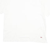 LEVI'S Mens White XL T-Shirt Short Sleeve V-Neck Plain Cotton Casual