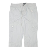 DRIVER Mens Cotton Blend Regular Light Grey Cargo Trousers W36 L33 Casual