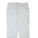 DRIVER Mens Cotton Blend Regular Light Grey Cargo Trousers W36 L33 Casual