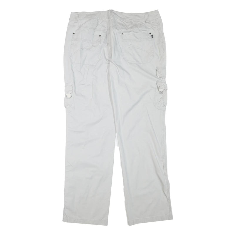 DRIVER Mens Cotton Blend Regular Light Grey Cargo Trousers W36 L33 Casual