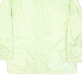 TUDER COURT Womens Pale Green Nylon Button Jacket L Lightweight Plain