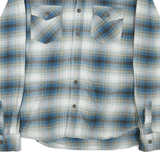 VANS Mens Blue & Beige Checked Cotton Shirt S Casual Button-Up Long Sleeve