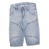 MUSTANG Mens Denim Blue Casual Shorts M W32 Cotton Blend Relaxed Fit