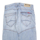 MUSTANG Mens Denim Blue Casual Shorts M W32 Cotton Blend Relaxed Fit