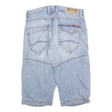 MUSTANG Mens Denim Blue Casual Shorts M W32 Cotton Blend Relaxed Fit