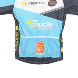 LG Mens Blue & Black Cycling T-Shirt M Short Sleeve Crew Neck Performance Sports