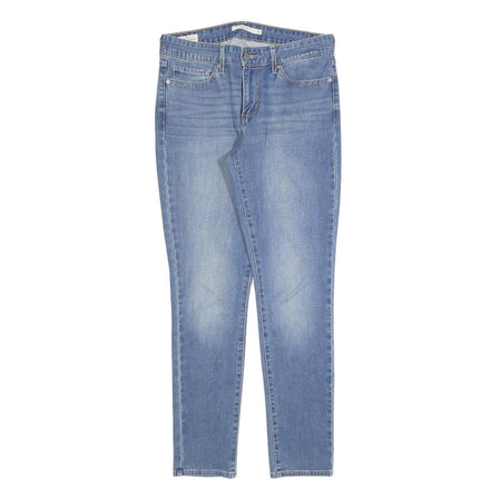 LEVI'S 711 Womens Slim Blue Denim Medium W28 L28 Slim Fit Zip Jeans