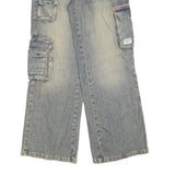 BDG Womens Relaxed Cargo Jeans Denim Light W25 L32 Utility Pockets Zip