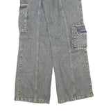 BDG Womens Relaxed Cargo Jeans Denim Light W25 L32 Utility Pockets Zip