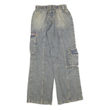 BDG Womens Relaxed Cargo Jeans Denim Light W25 L32 Utility Pockets Zip