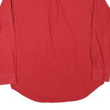 TOMMY HILFIGER Mens Red Cotton Blend Shirt L Button Down Classic Fit Casual