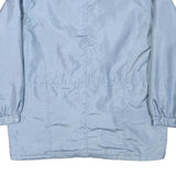 OUT BROOK Mens Blue Casual Jacket L Polyester Blend Plain Zip Comfortable Long