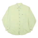 EDDIE BAUER Mens Light Green Shirt M Casual Cotton Blend Button Down Pocket