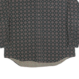 ARROW Mens Black Floral Pattern Cotton Shirt 2XL Long Sleeve Casual Button