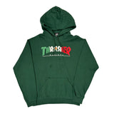 Revista Thrasher Graphic Hoodie - Large Green Cotton Blend