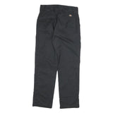 DICKIES Mens Regular Fit Black Cotton Blend Zip Trousers W28 L29 Workwear