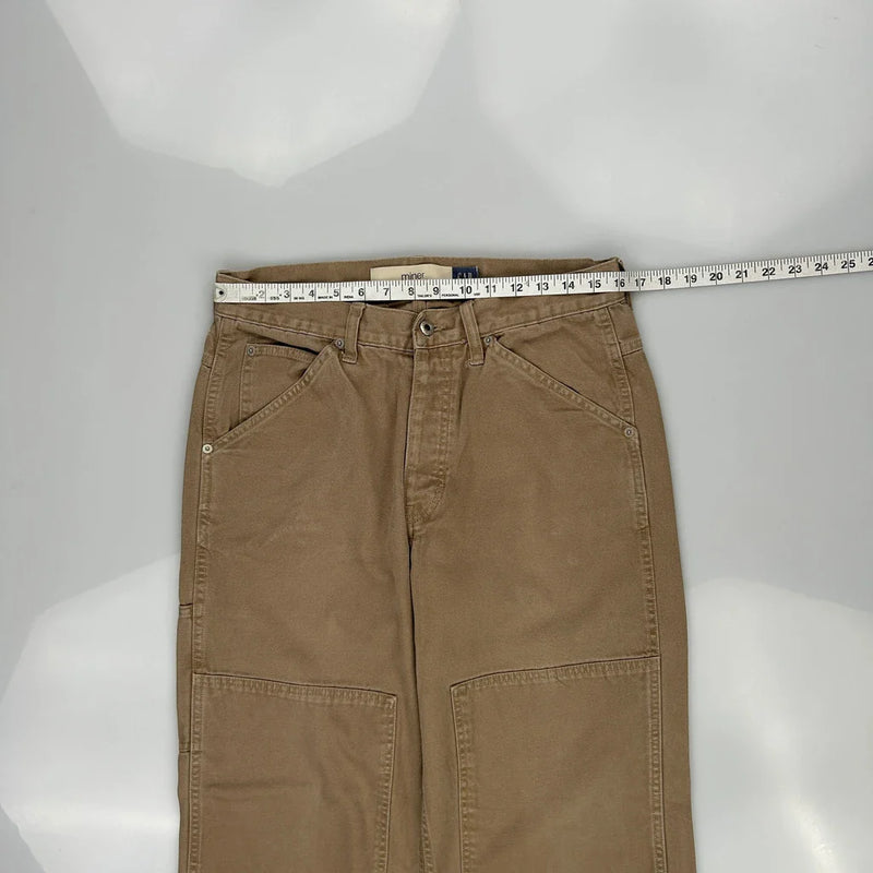 Gap Double Knee Carpenter Trousers - 32W 29L Brown Cotton