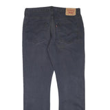 LEVI'S Mens Cotton Blend Blue Regular Straight Trousers W35 L33 Classic Zip