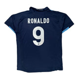 Real Madrid Adidas 2009-10 Ronaldo Away Football Shirt - 2XL Blue Polyester