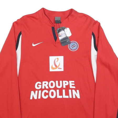 NIKE Mens Red & White & Black Football Powell Number 8 Pullover Crew Neck XL