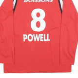 NIKE Mens Red & White & Black Football Powell Number 8 Pullover Crew Neck XL