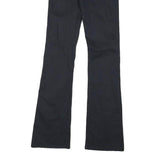 DICKIES Womens Regular Fit Black Trousers W25 L31 Cotton Blend Zip Closure