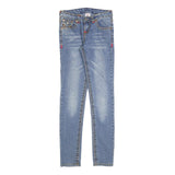 TRUE RELIGION Womens Slim Jeans Blue Denim W27 L30 Classic Zip Casual Stylish