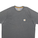 CARHARTT Mens Grey & Yellow Pocket T-Shirt XL Short Sleeve Crew Neck Casual