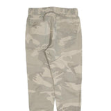 JACK & JONES Mens Cotton Blend Beige Camo Slim Tapered Trousers W28 L28